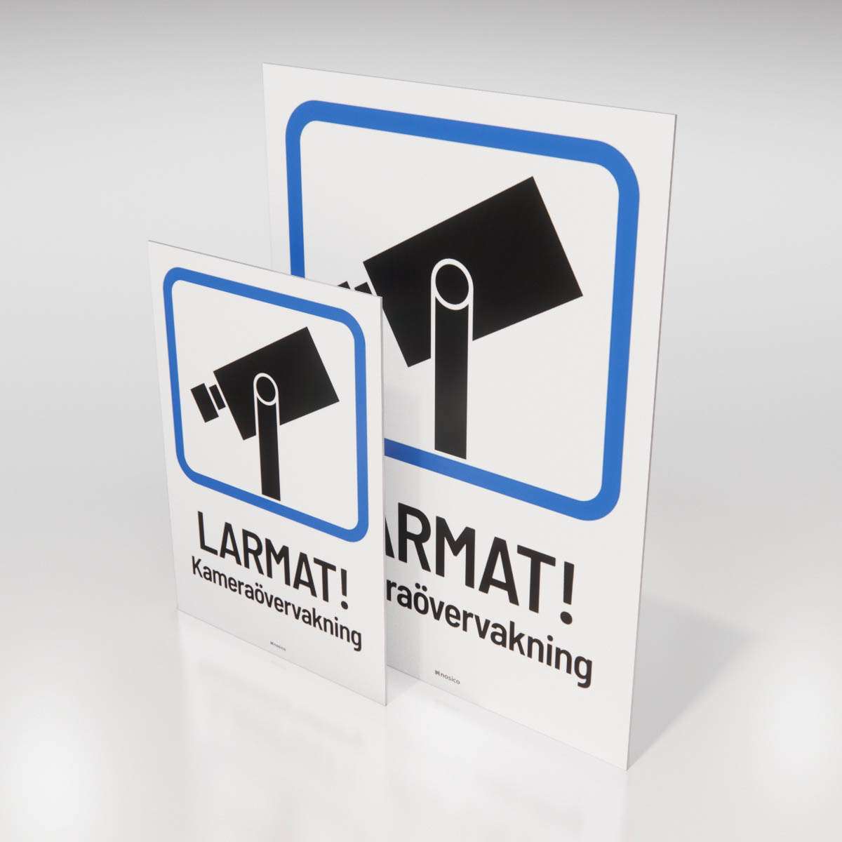 Skylt - Larmat! Kameraövervakning - Nosico