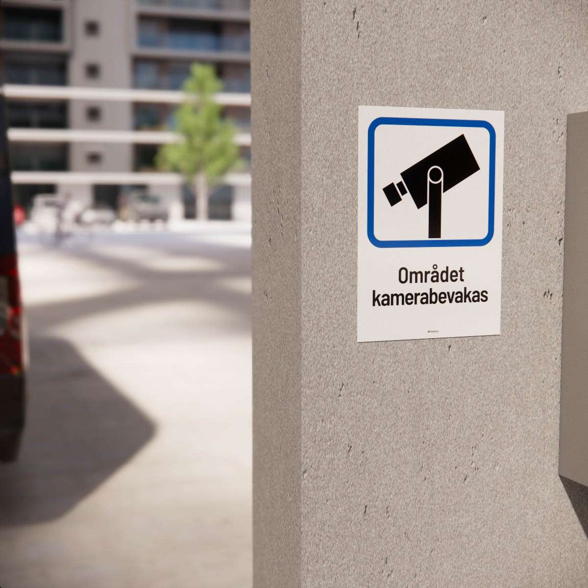 Skylt - Området kamerabevakas - Nosico