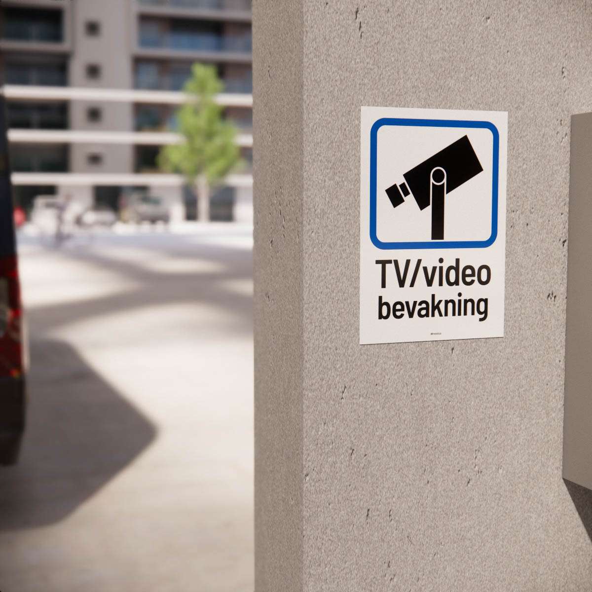 Skylt - TV/Videobevakning - Nosico