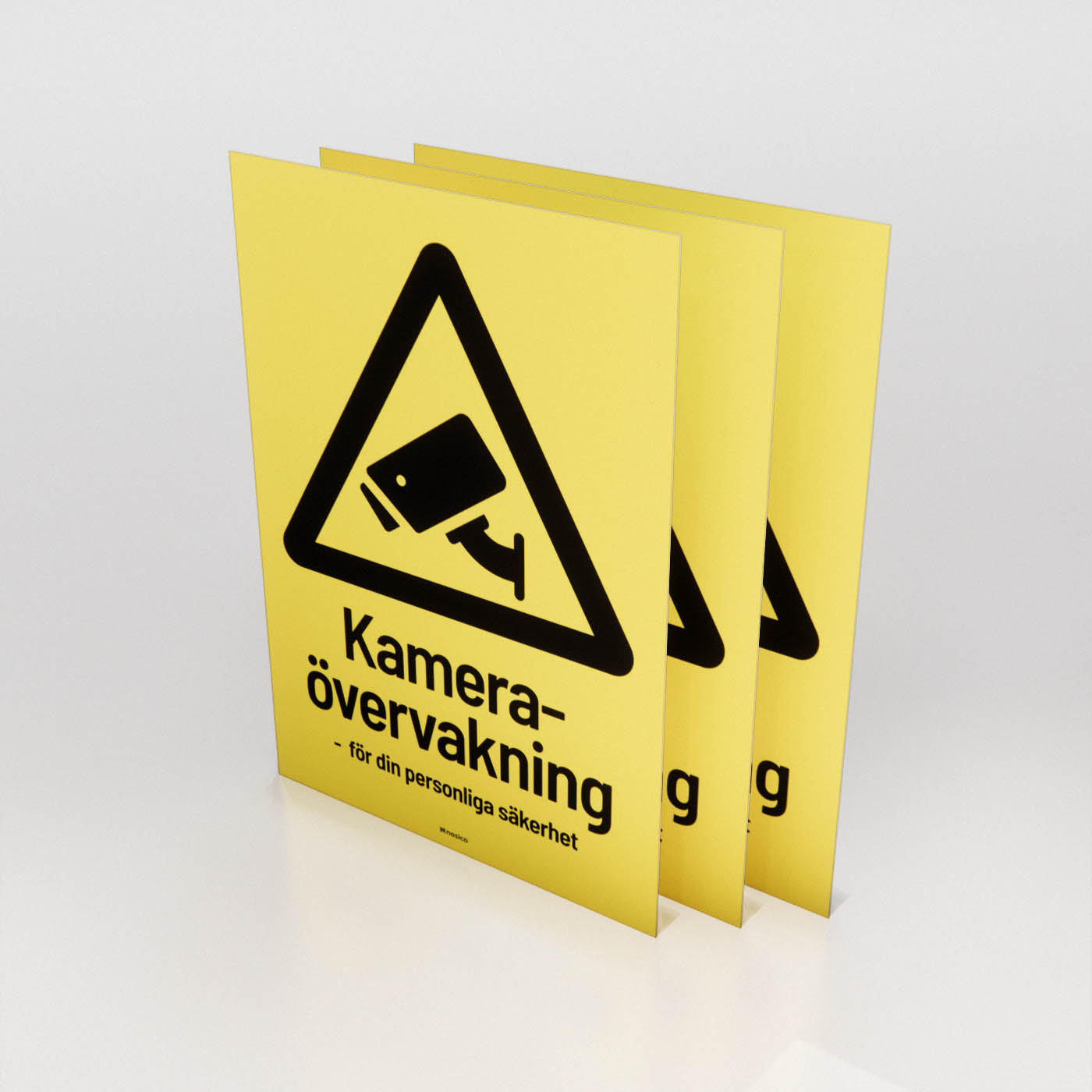 Dekal - Kameraövervakning för din personliga säkerhet 3-pack - Nosico