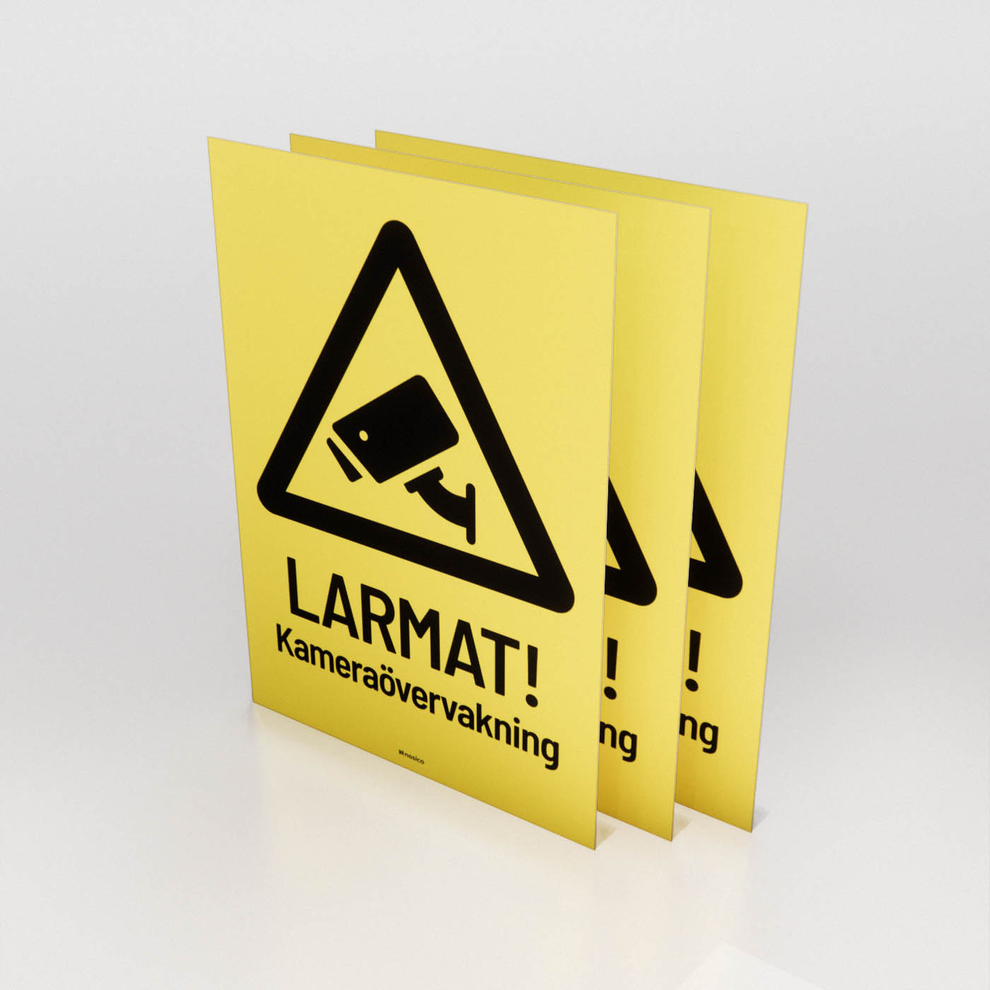 Dekal - Larmat! Kameraövervakning 3-pack - Nosico