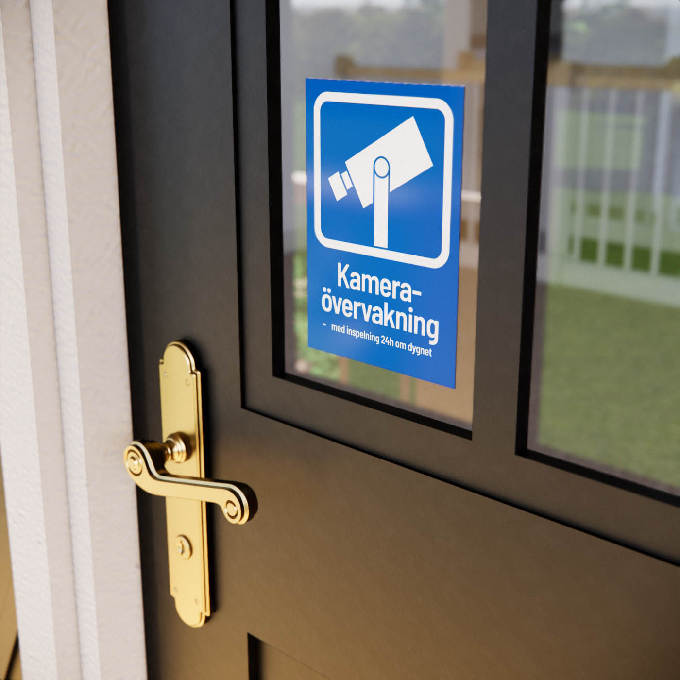 Dekal - Kameraövervakning - med inspelning 24h om dygnet 3-pack - Nosico