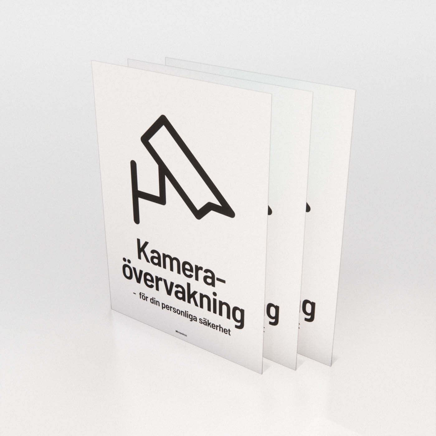 Dekal - Kameraövervakning för din personliga säkerhet 3-pack - Nosico