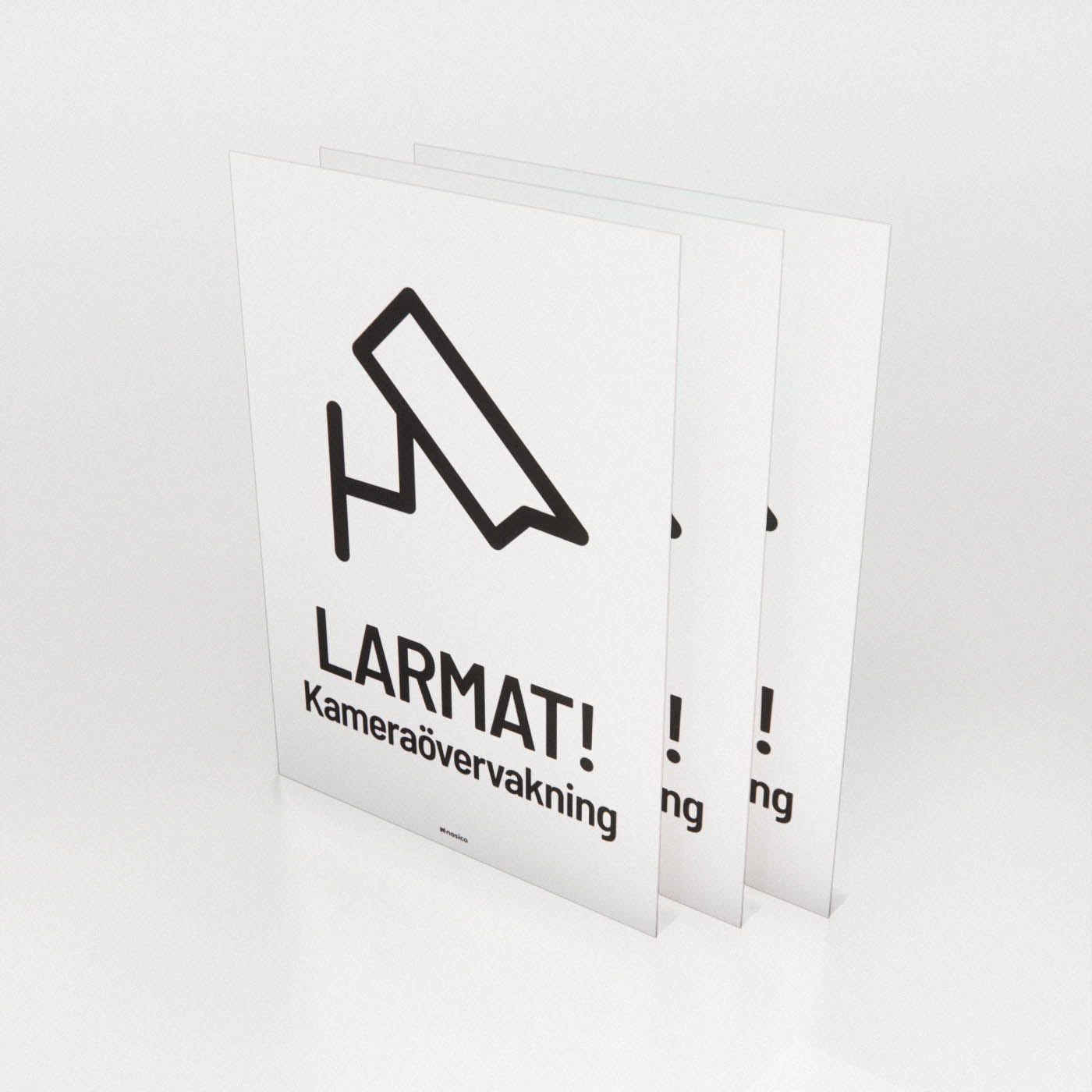 Dekal - Larmat! Kameraövervakning 3-pack - Nosico