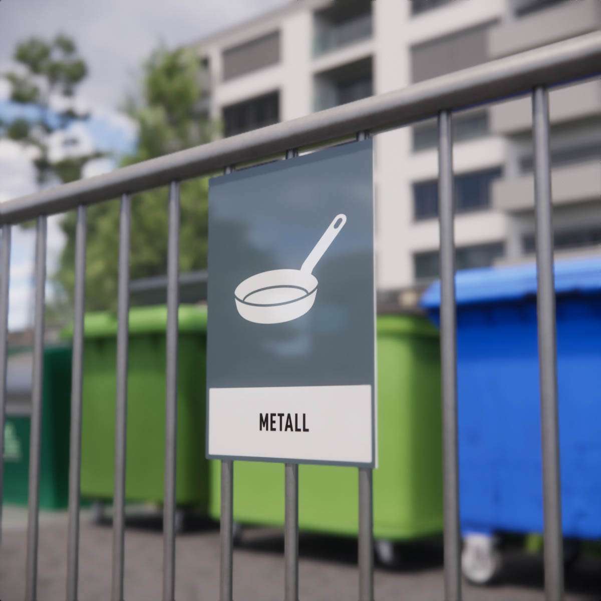 Återvinningsskylt - Metall - Nosico