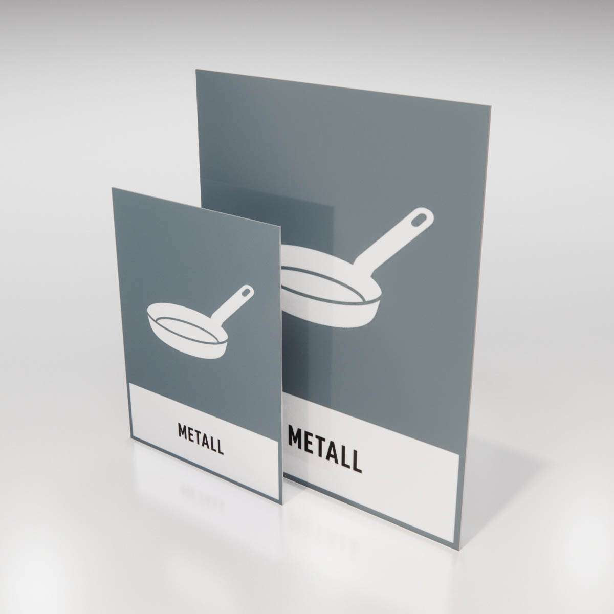 Återvinningsskylt - Metall - Nosico