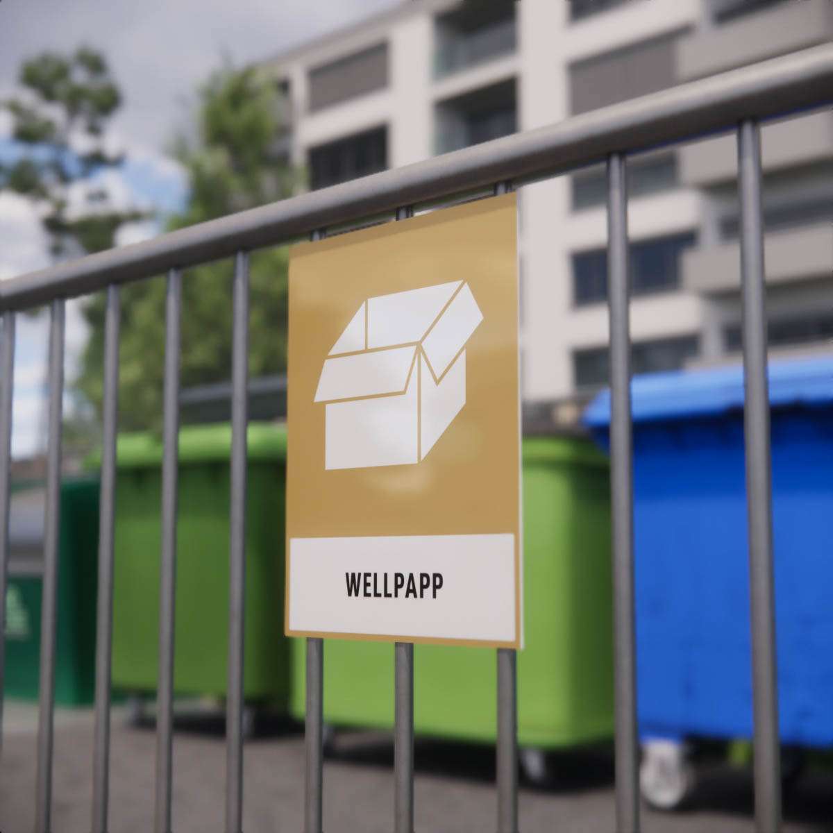 Återvinningsskylt - Wellpapp - Nosico