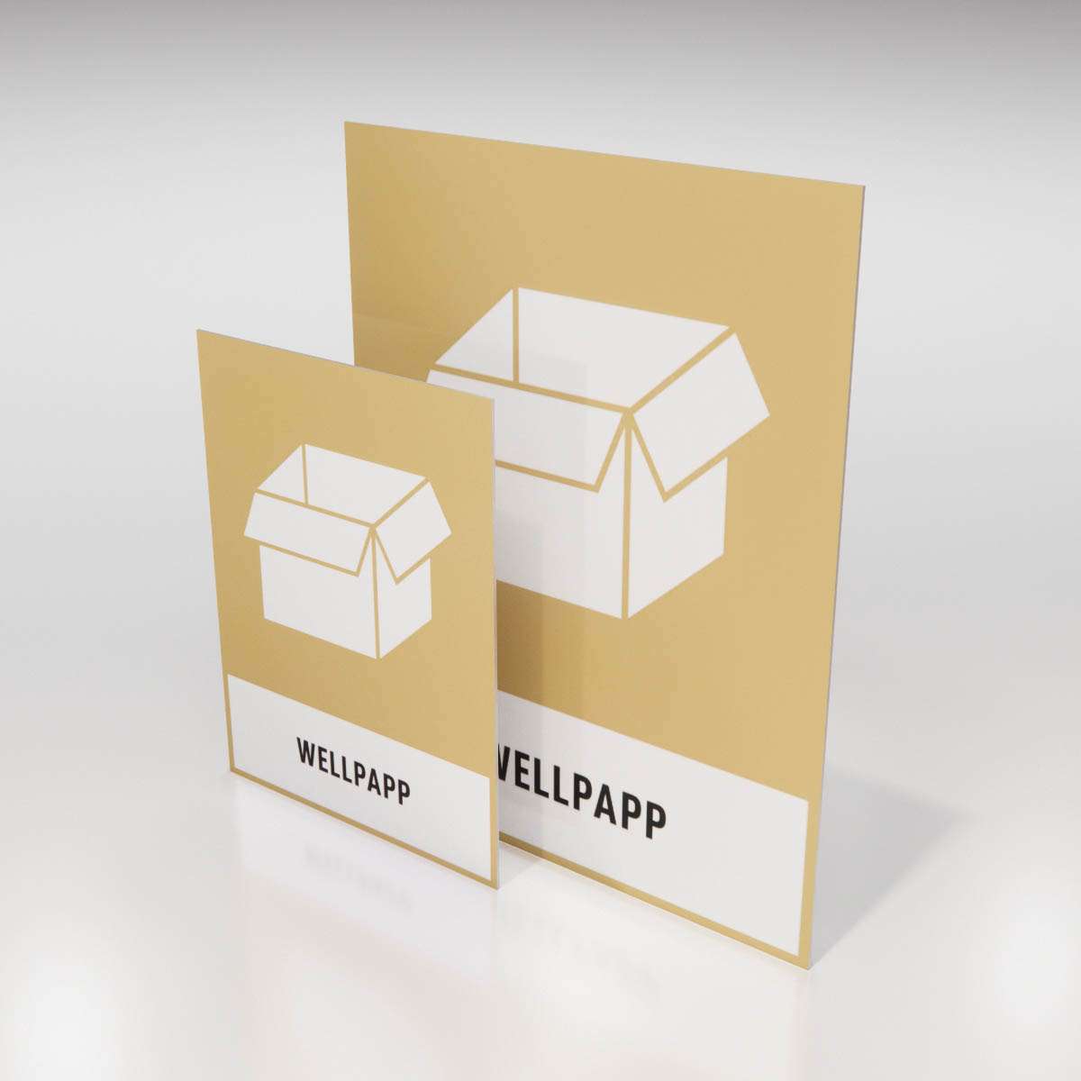 Återvinningsskylt - Wellpapp - Nosico