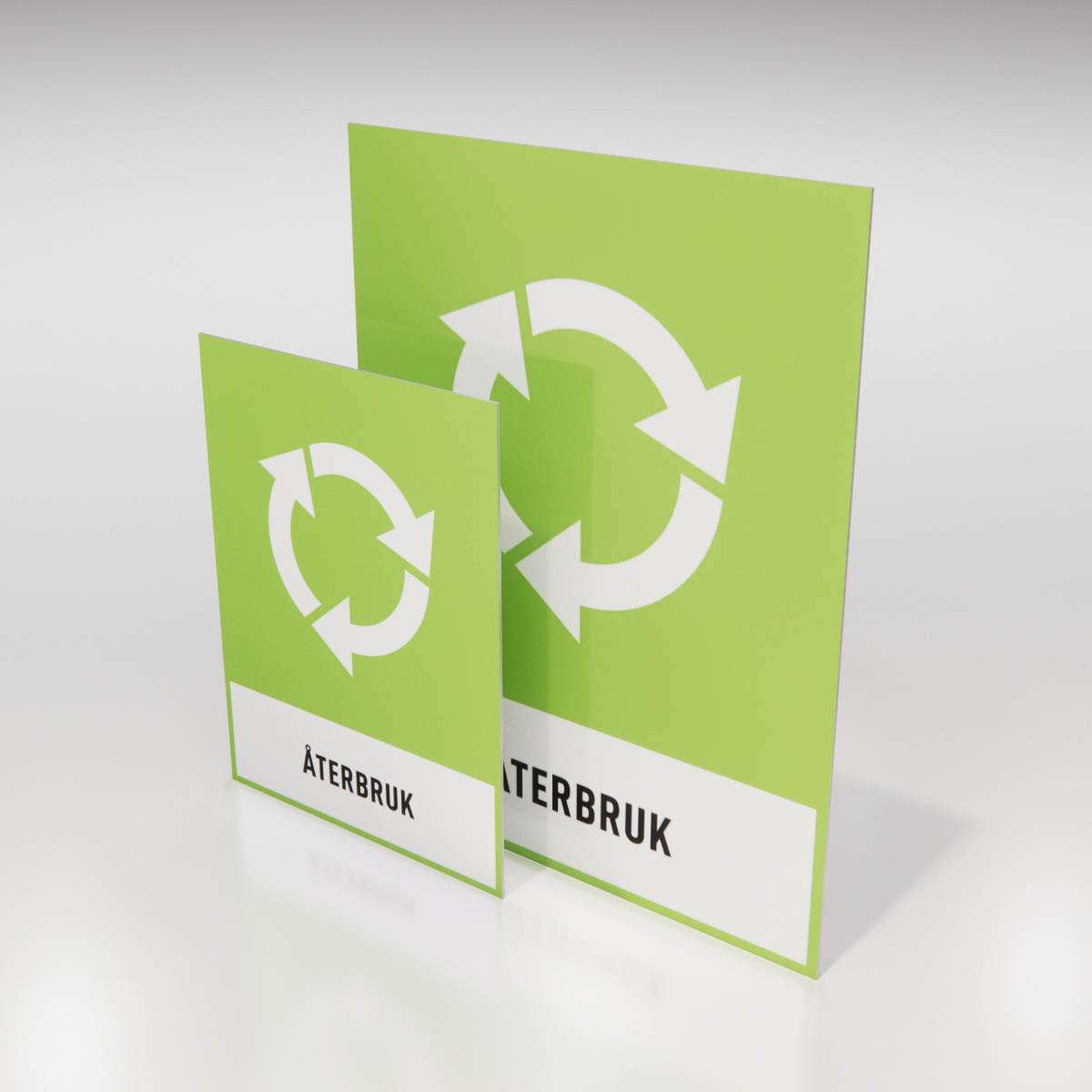 Återvinningsskylt - Återbruk - Nosico