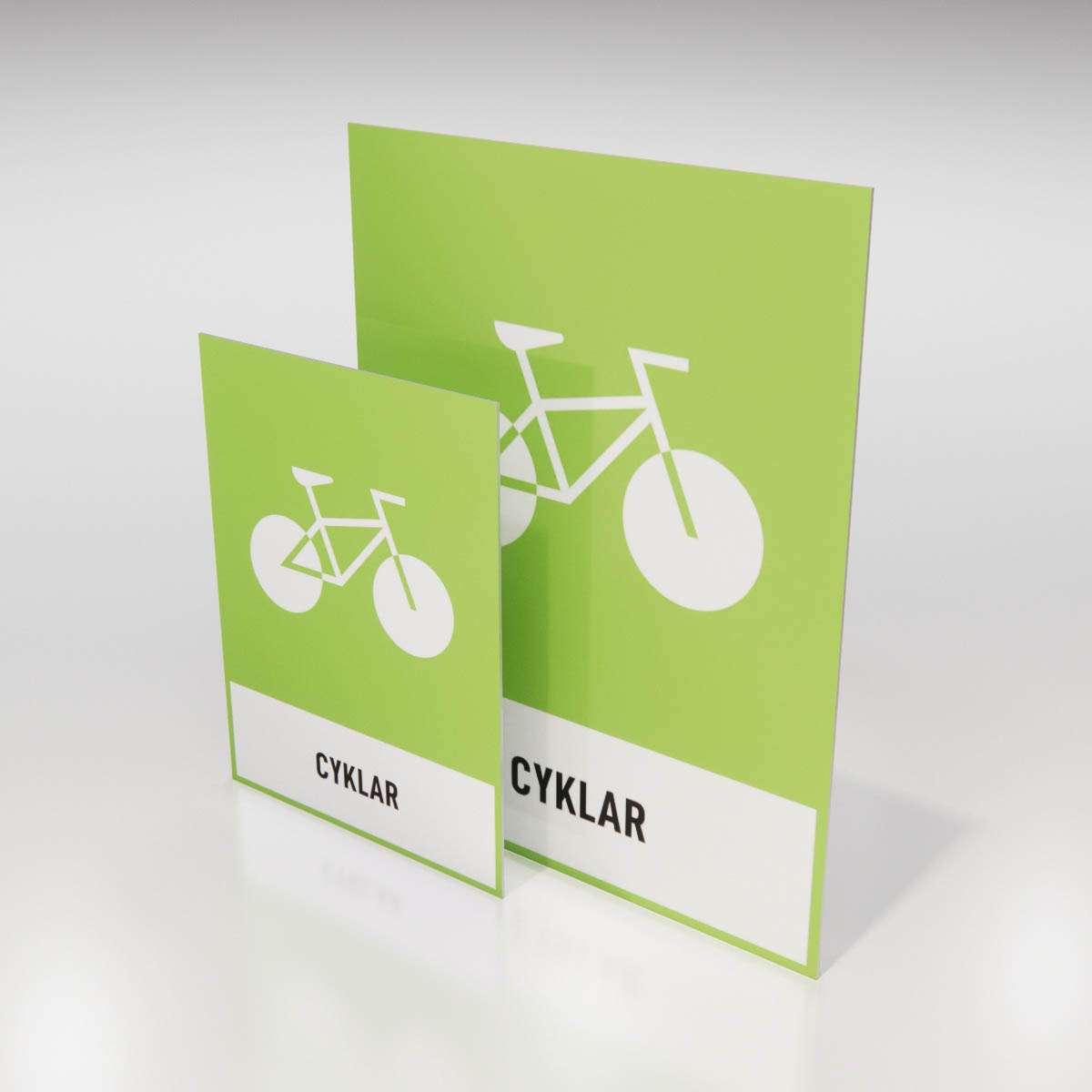 Återvinningsskylt - Cyklar - Nosico