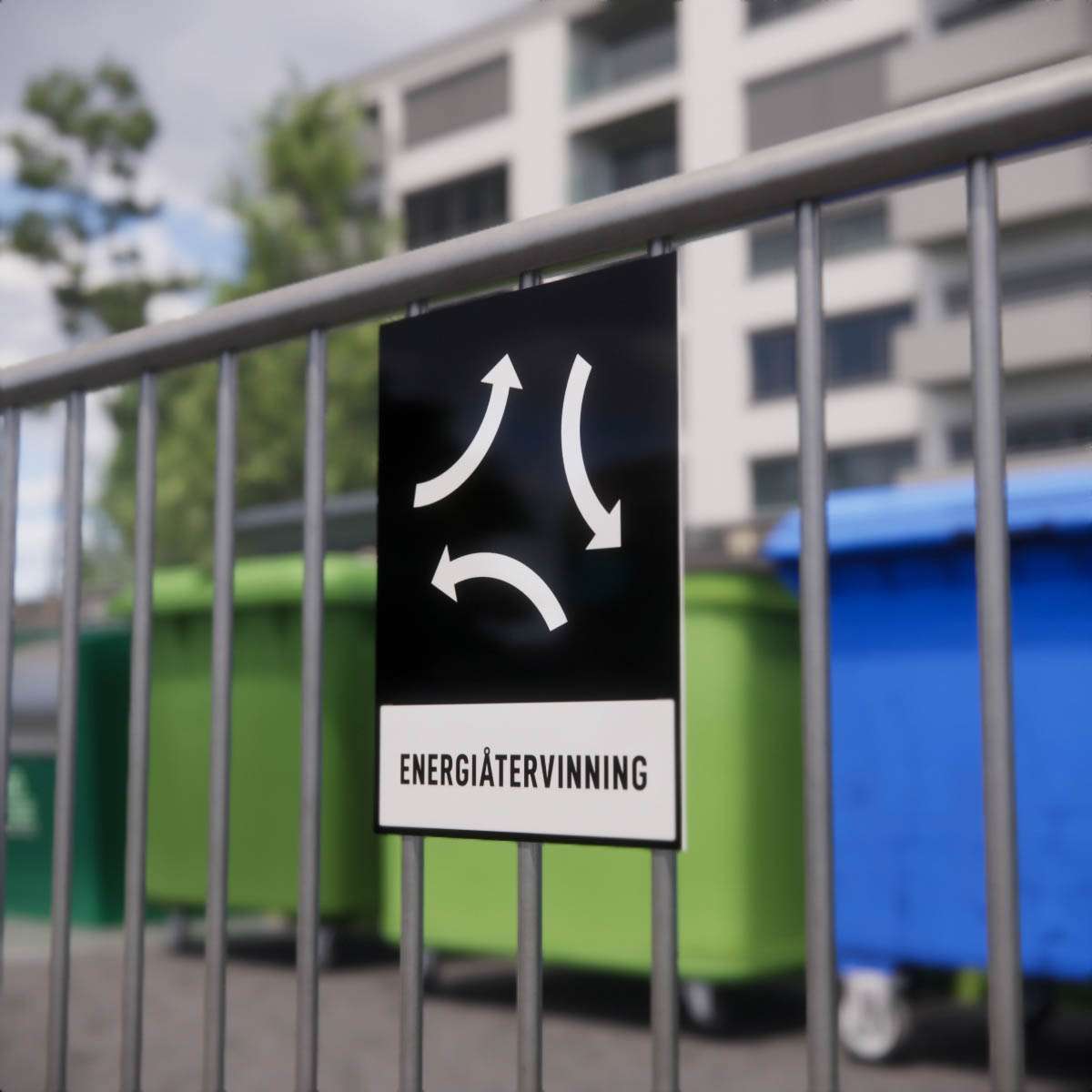 Återvinningsskylt - Energiåtervinning - Nosico