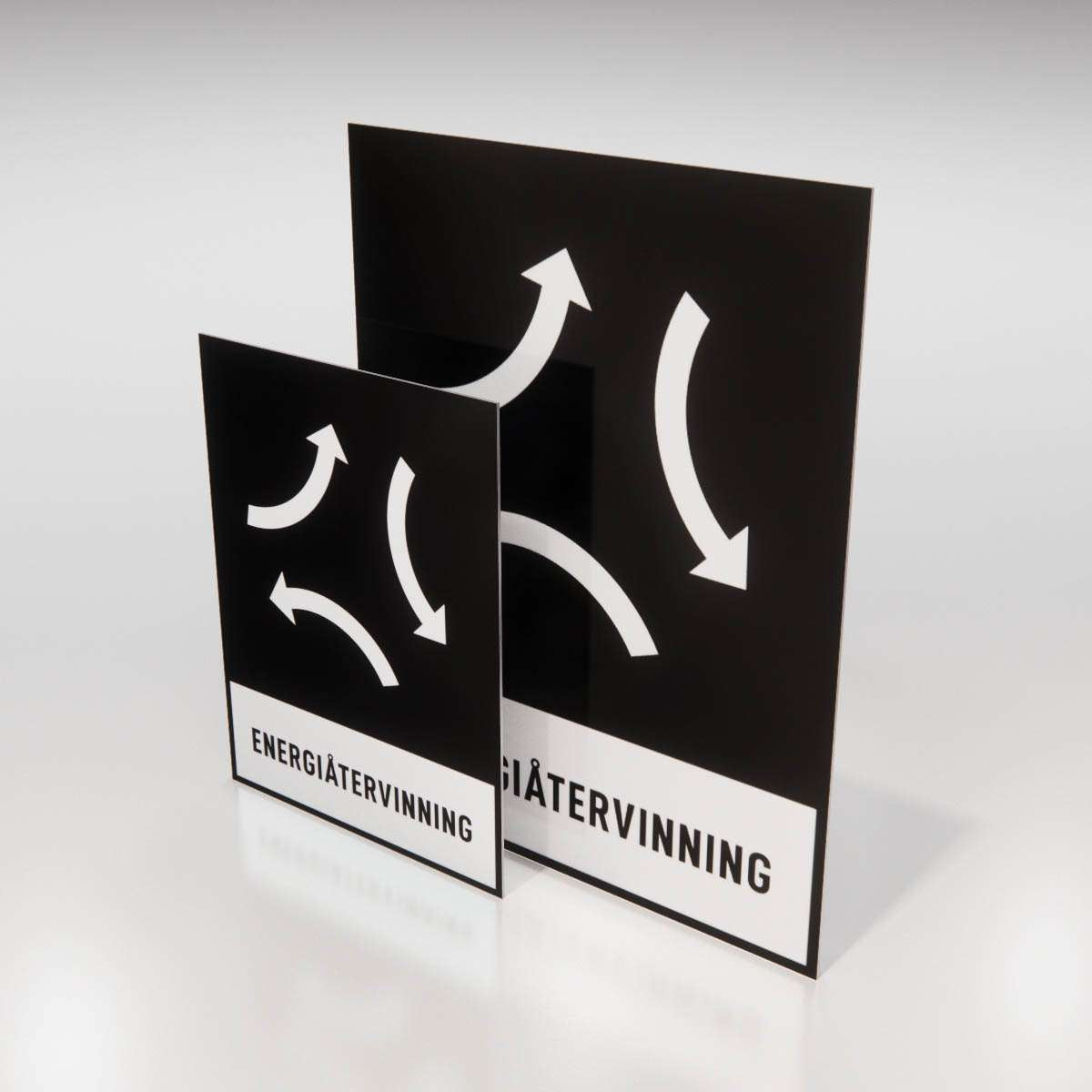 Återvinningsskylt - Energiåtervinning - Nosico