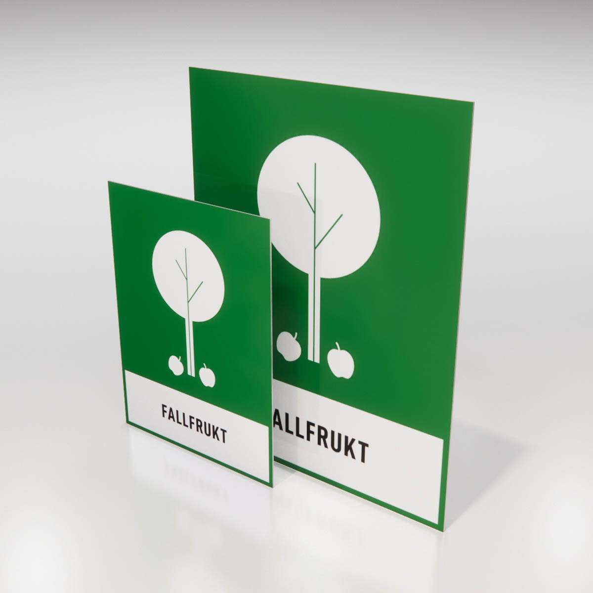 Återvinningsskylt - Fallfrukt - Nosico