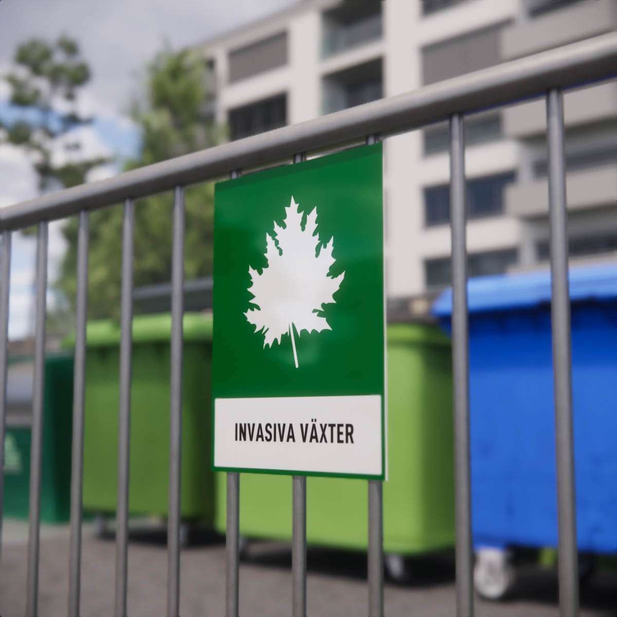 Återvinningsskylt - Invasiva växter - Nosico