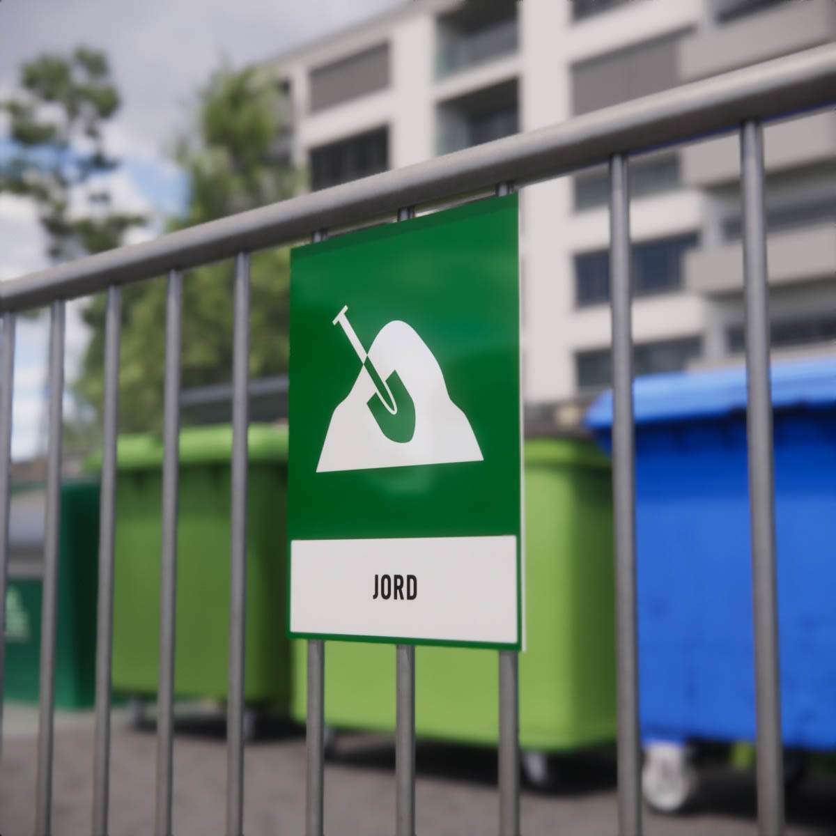 Återvinningsskylt - Jord - Nosico