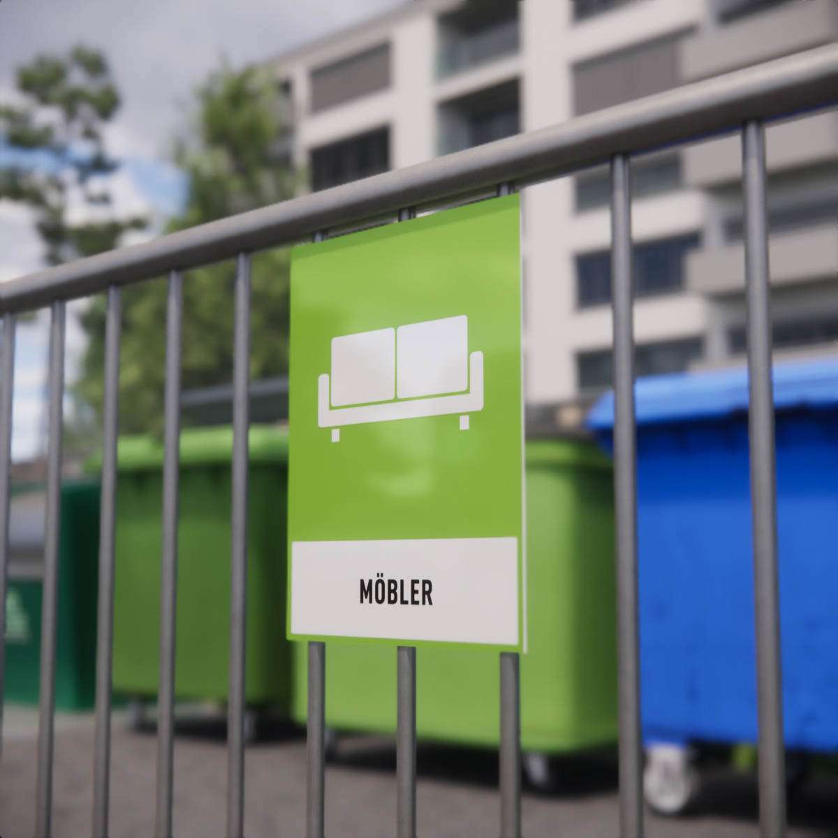 Återvinningsskylt - Möbler - Nosico