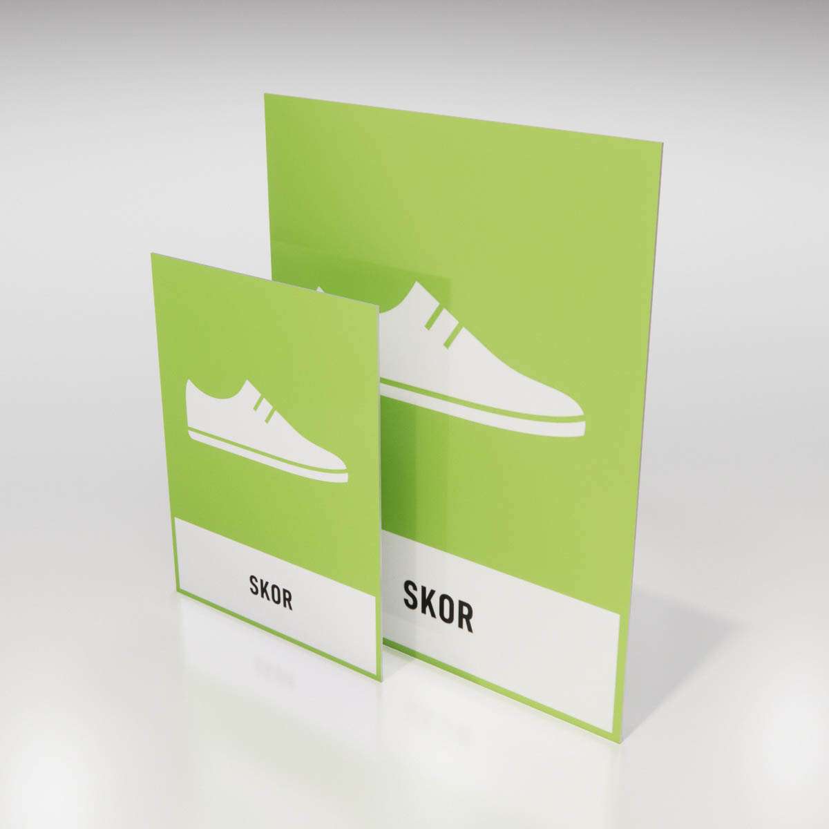 Återvinningsskylt - Skor - Nosico