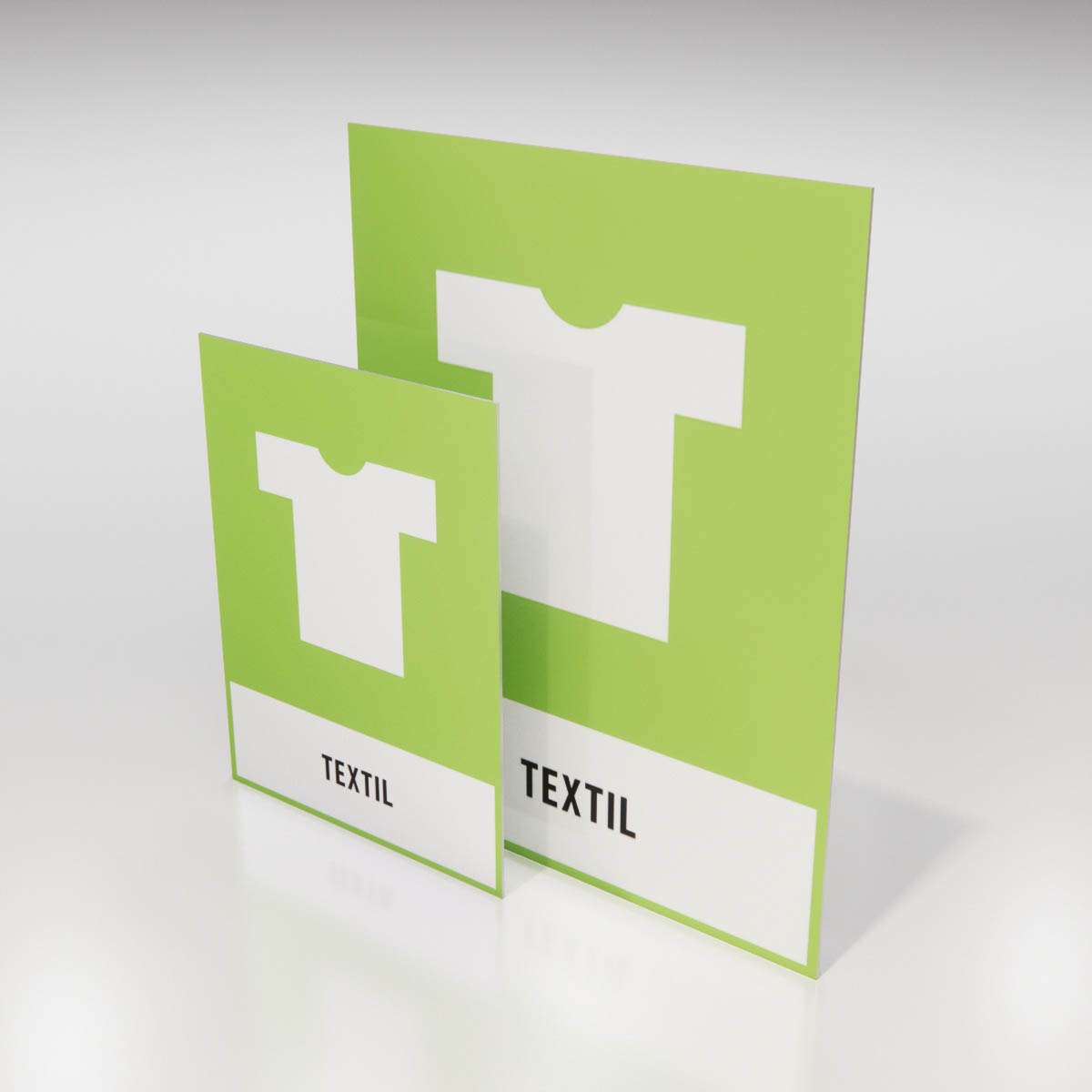 Återvinningsskylt - Textil - Nosico