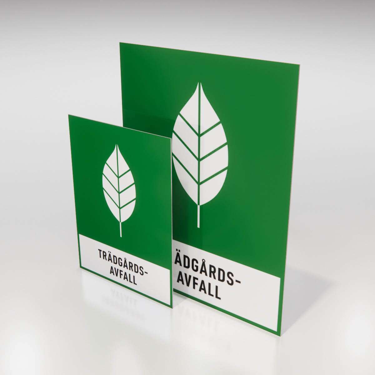 Återvinningsskylt - Trädgårdsavfall - Nosico