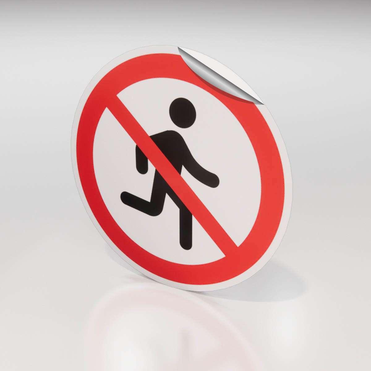 Förbudsdekal - Förbud mot att springa - Nosico