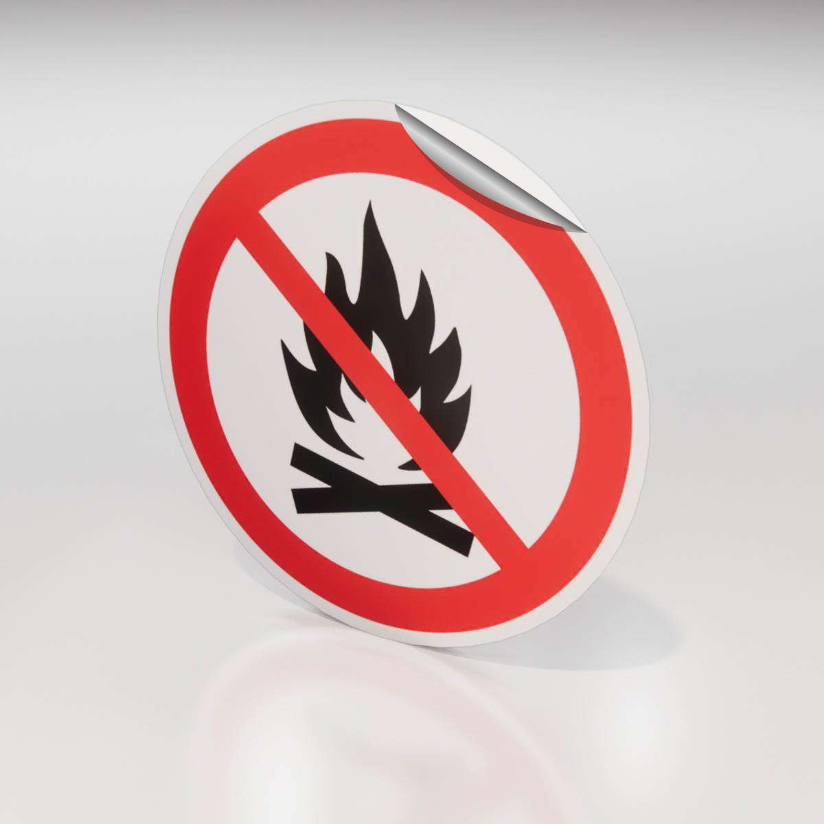 Förbudsdekal - Förbud mot lägereld - Nosico