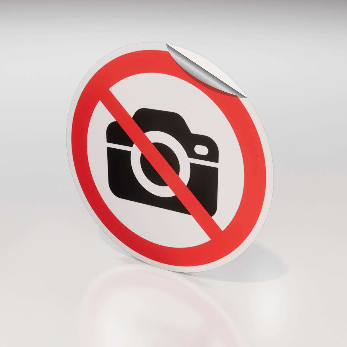 Förbudsdekal - Fotografering förbjuden - Nosico