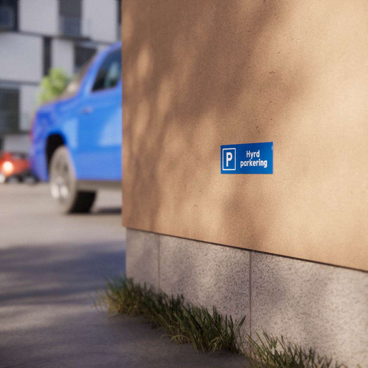 Parkeringsskylt - Hyrd parkering - Nosico