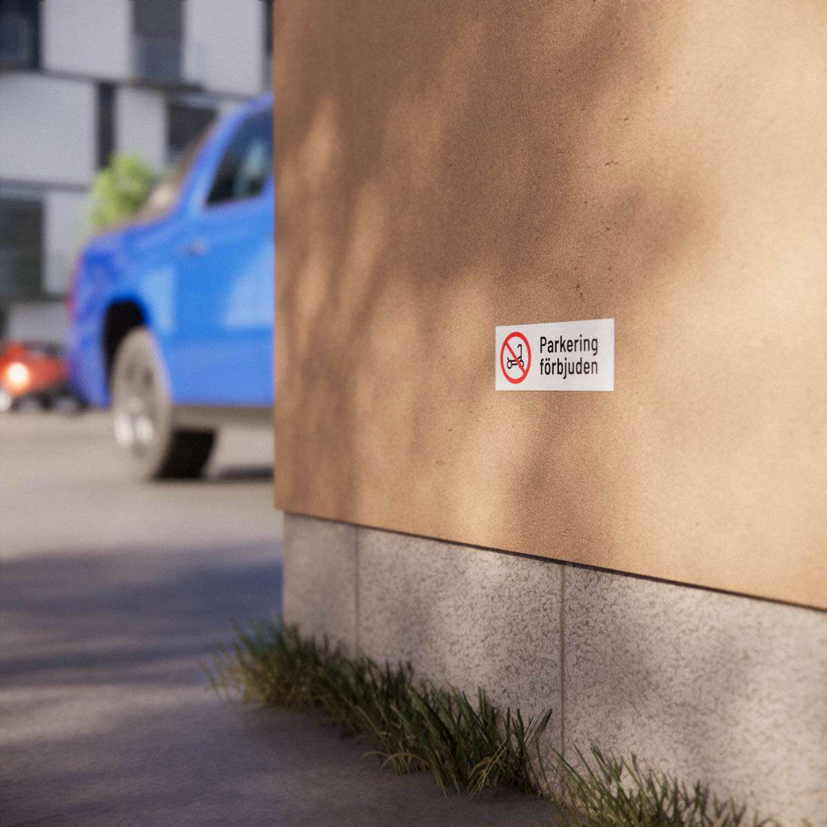 Parkeringsskylt - Parkering förbjuden för elsparkcykel - Nosico