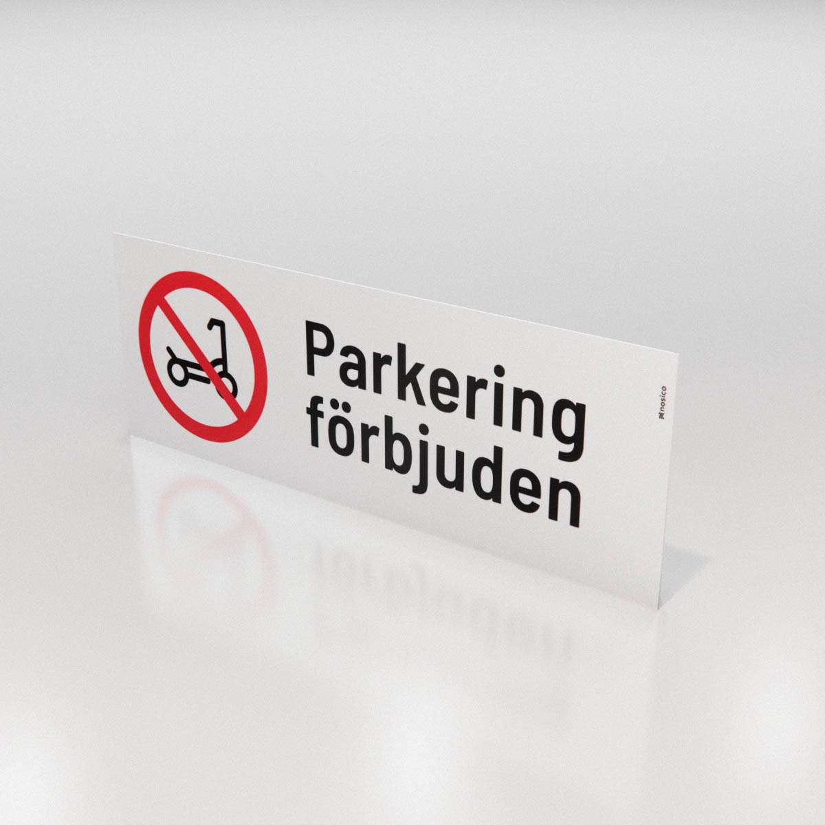 Parkeringsskylt - Parkering förbjuden för elsparkcykel - Nosico