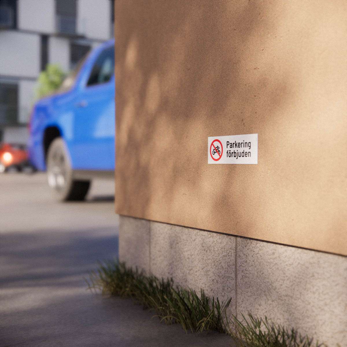 Parkeringsskylt - Parkering förbjuden för motorcykel - Nosico