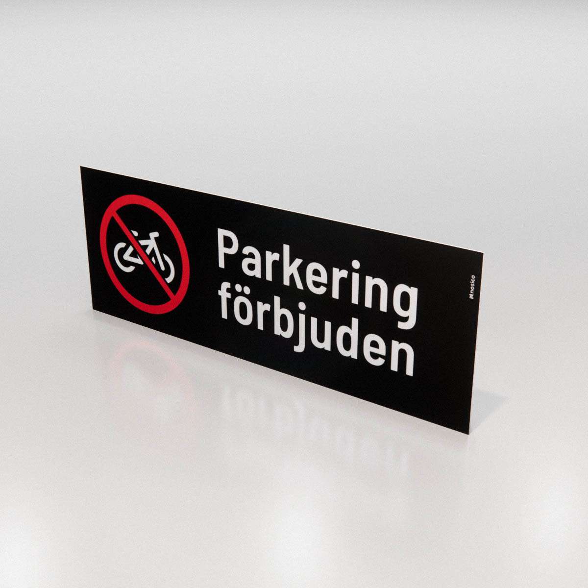 Parkeringsskylt - Parkering förbjuden för cykel - Nosico