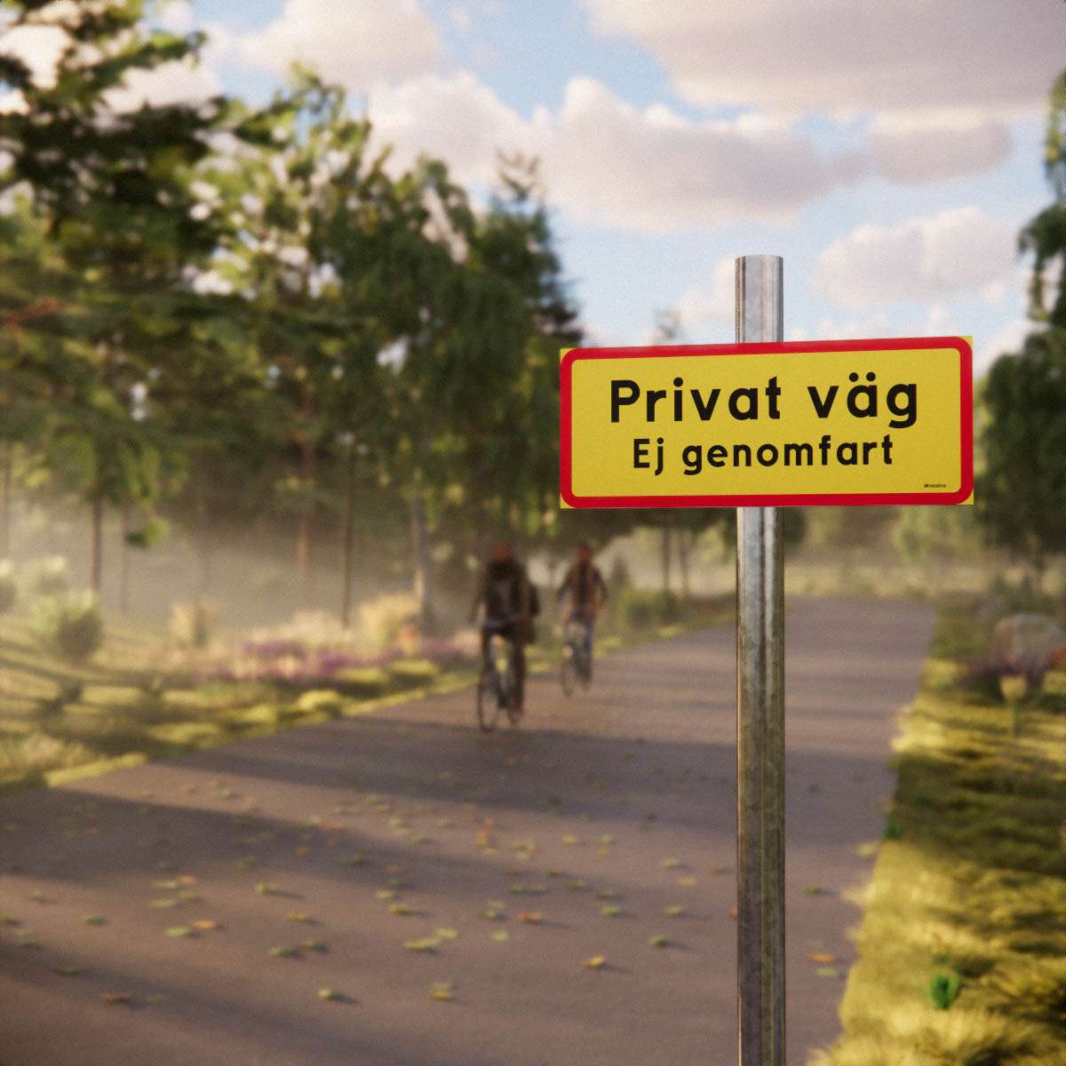 Vägskylt - Privat väg Ej genomfart - Nosico