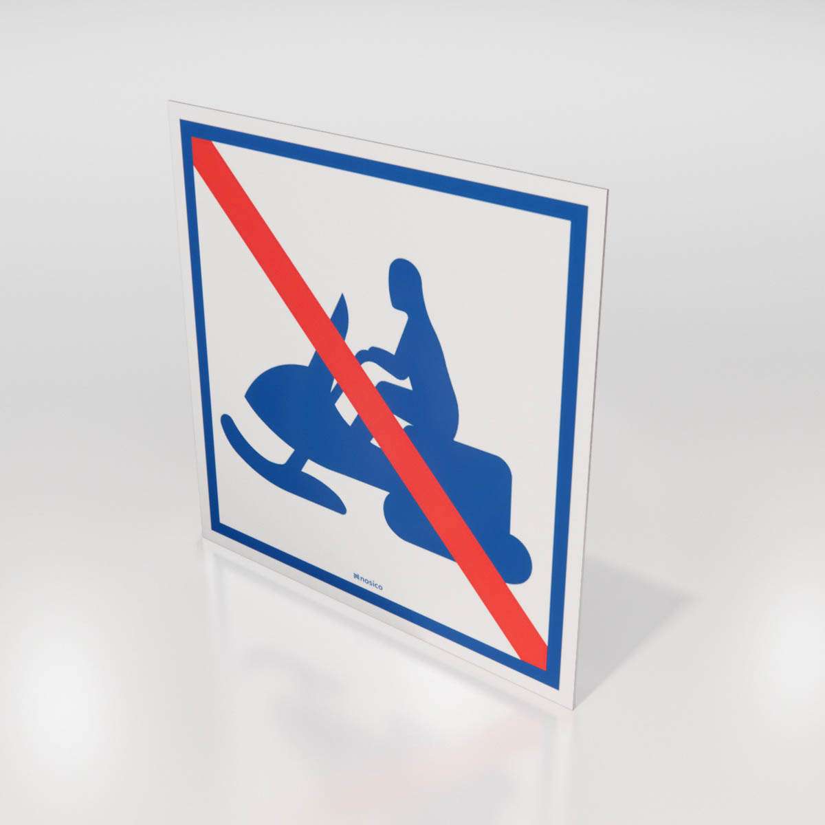 Skoterskylt - Olämplig Skoterled - Nosico