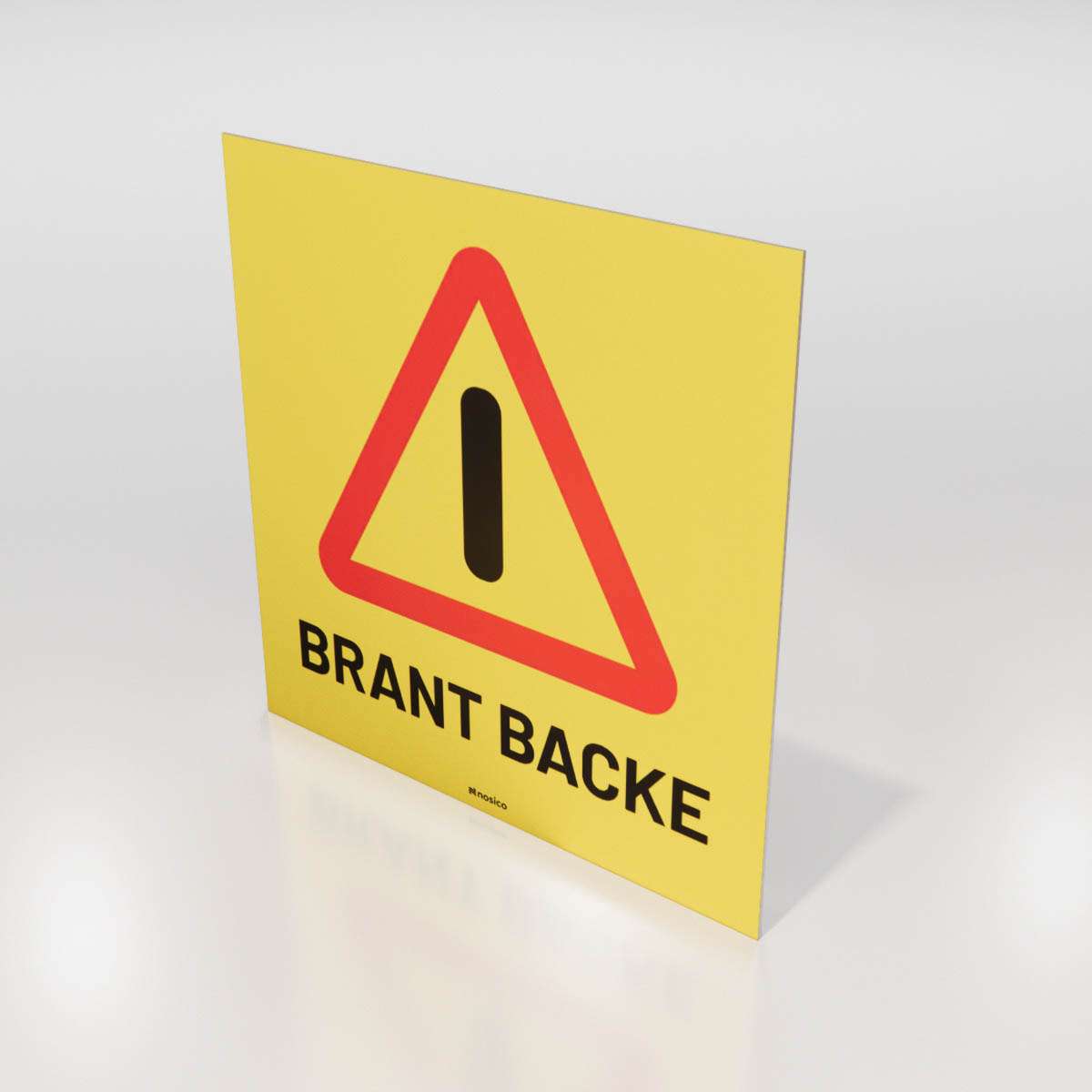 Skoterskylt - Brant backe - Nosico