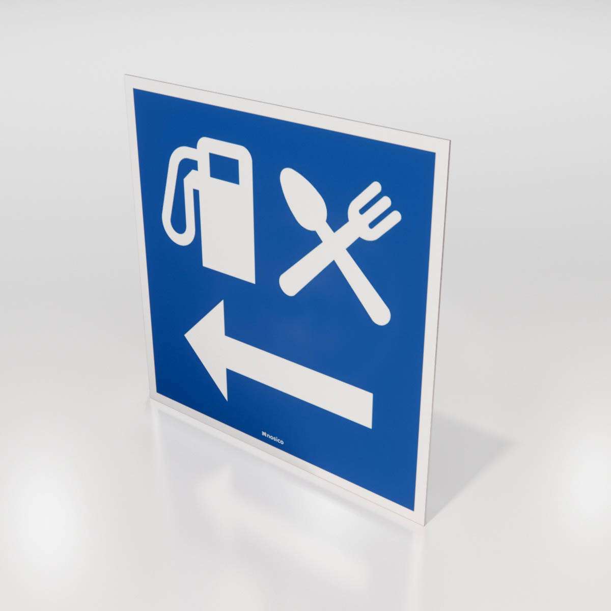 Skoterskylt - Bensin och Restaurang - Nosico