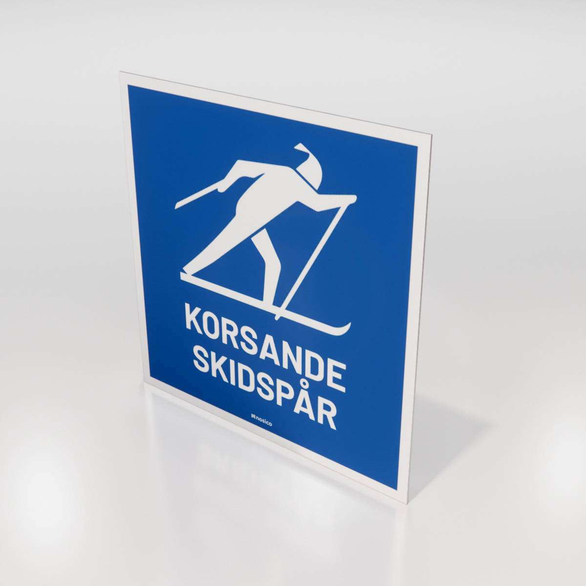 Skoterskylt - Korsande skidspår - Nosico
