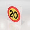 Skoterskylt - Hastighetsskylt 20 - Nosico
