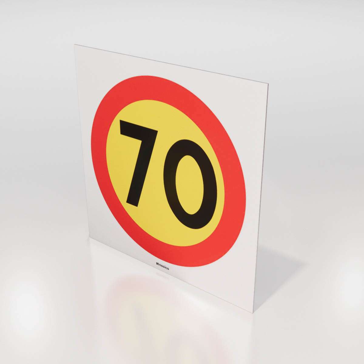 Skoterskylt - Hastighetsskylt 70 - Nosico