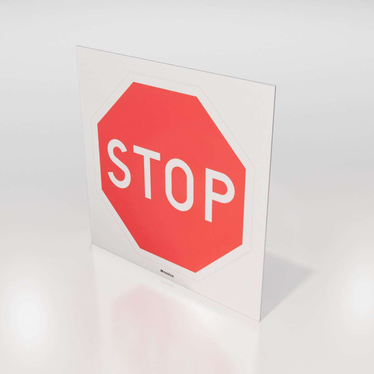 Skoterskylt - STOP - Nosico