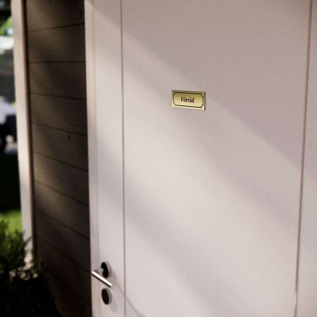 Märkskylt - Förråd - Nosico