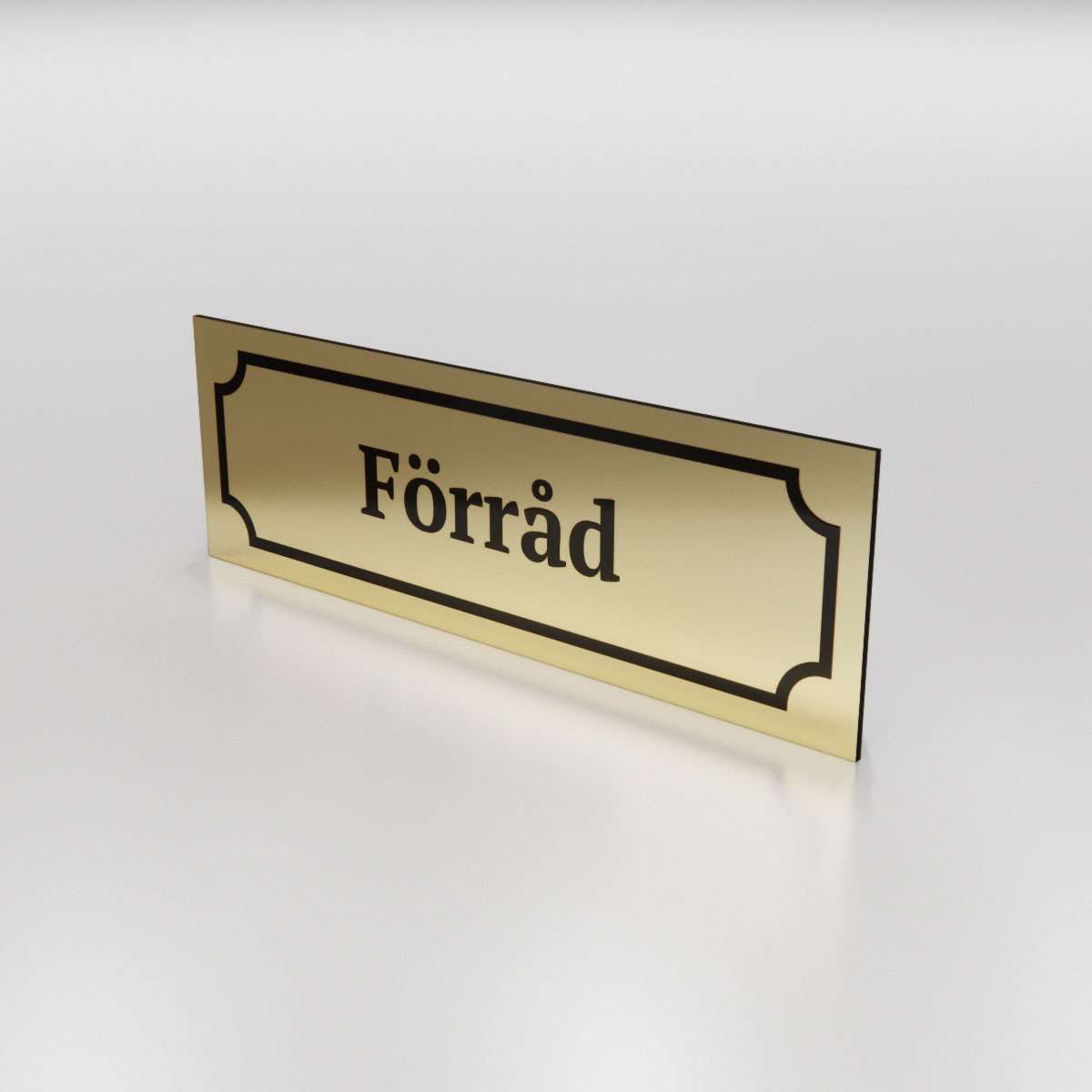 Märkskylt - Förråd - Nosico