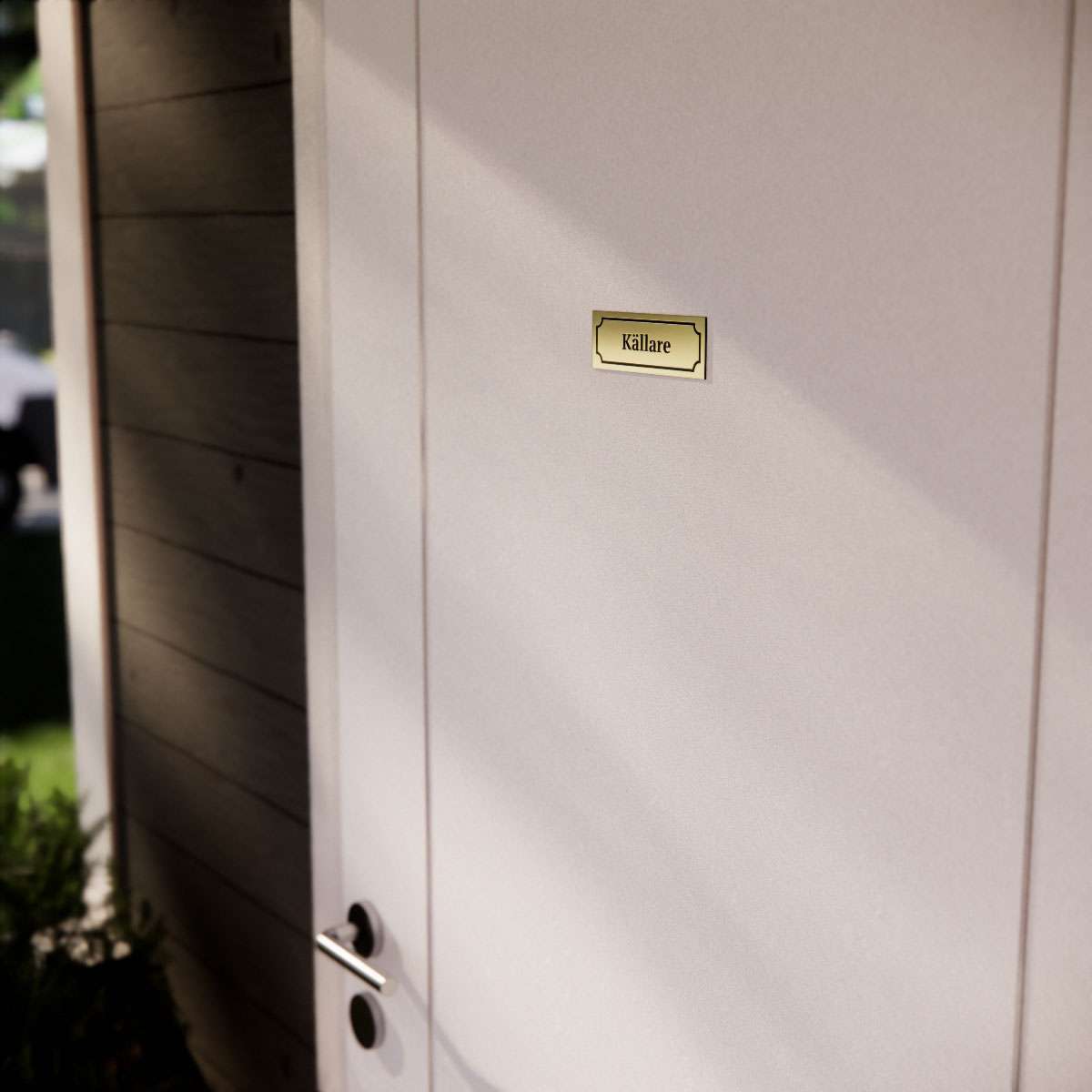 Märkskylt - Källare - Nosico