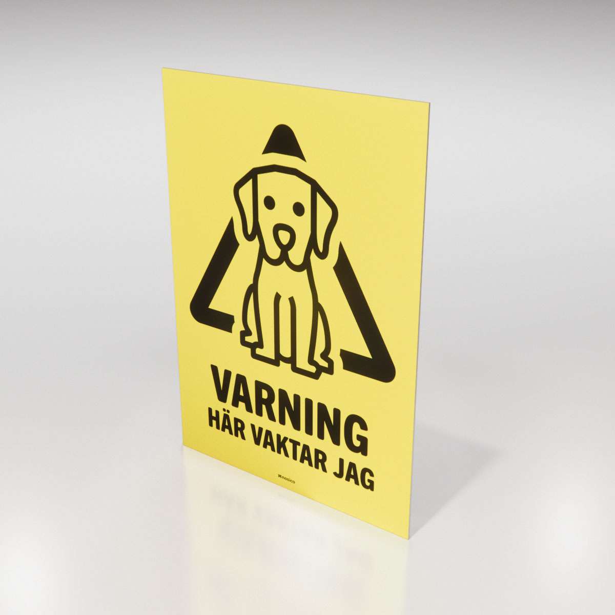 Djurskylt - Varning här vaktar jag - Nosico