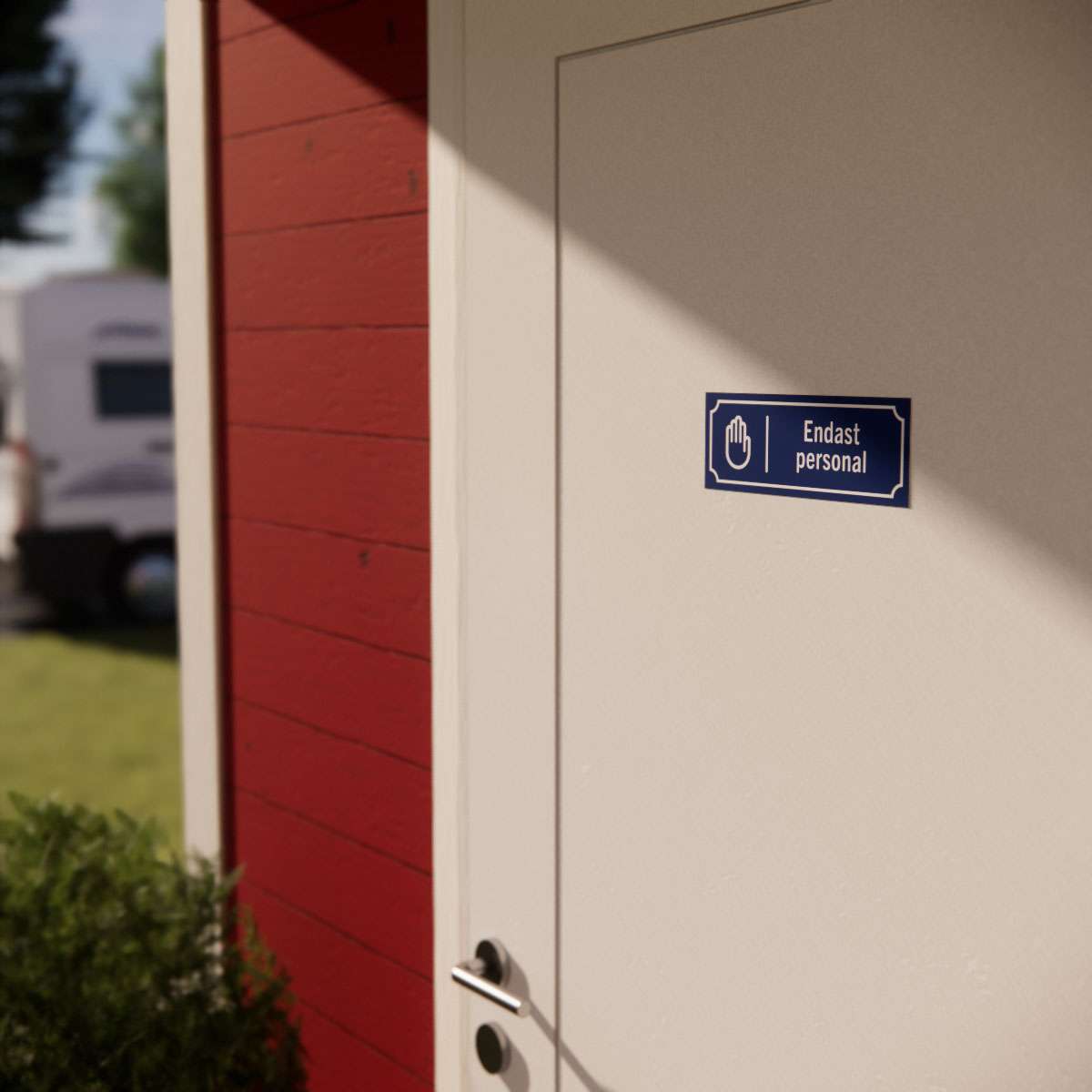 Campingskylt - Endast personal - Nosico