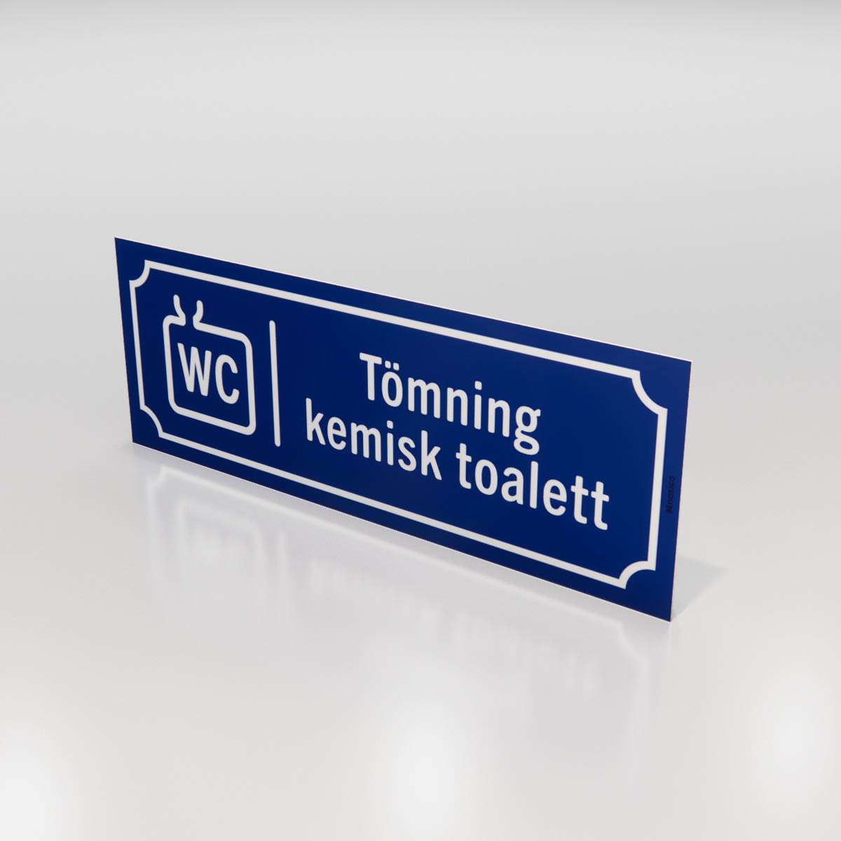 Campingskylt - Tömning kemisk toalett - Nosico