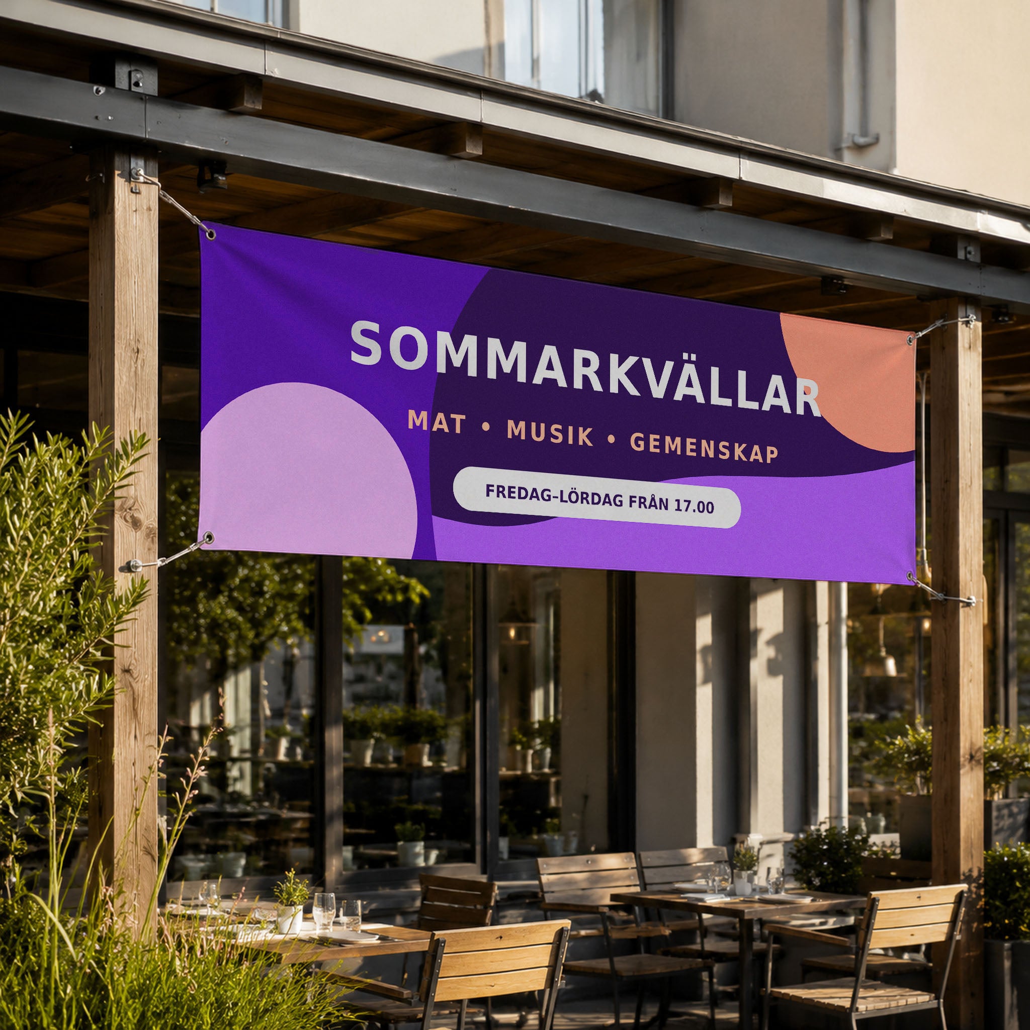 Banderoll med eget tryck