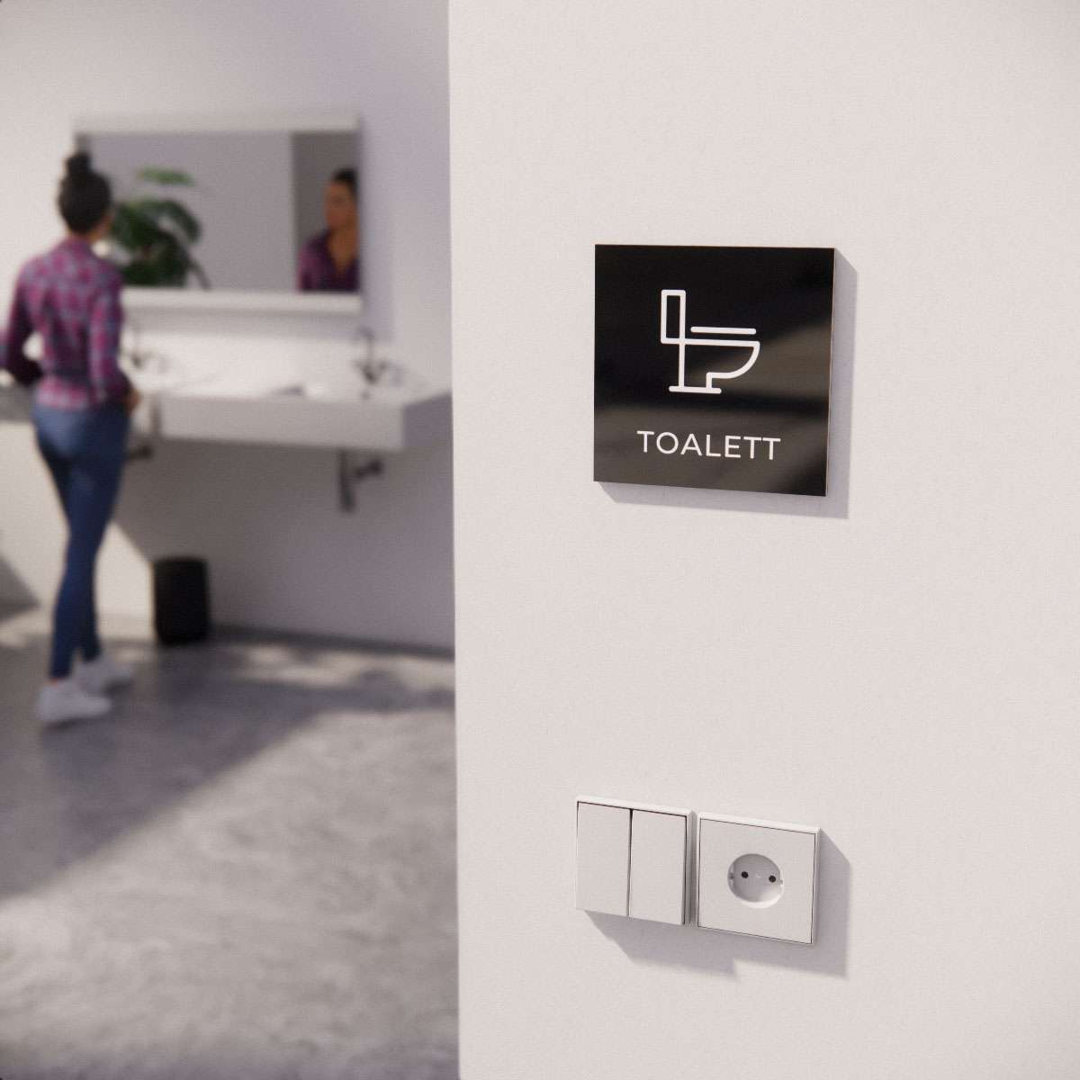 Hänvisningsskylt - Toalett - Nosico