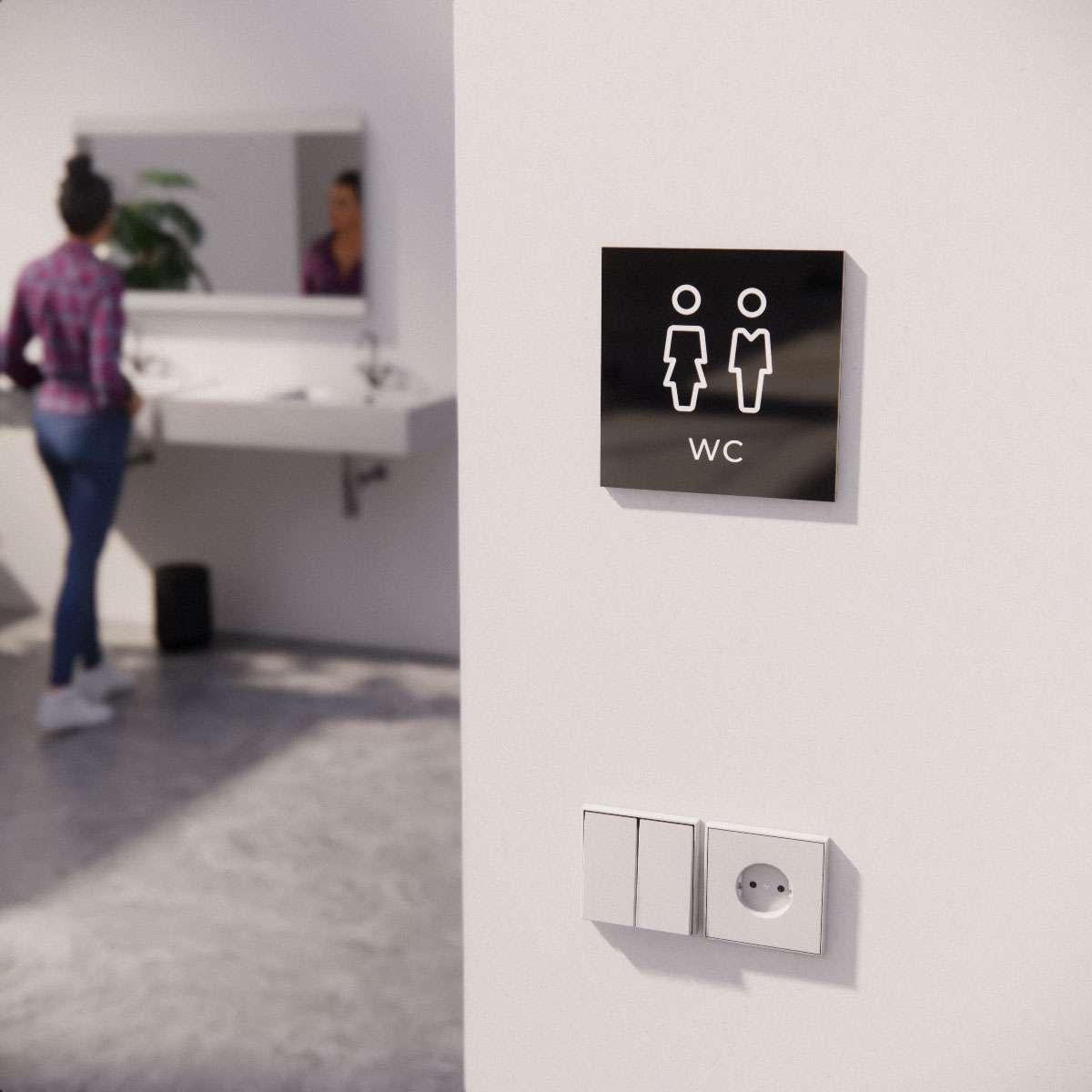 Hänvisningsskylt - WC - Nosico