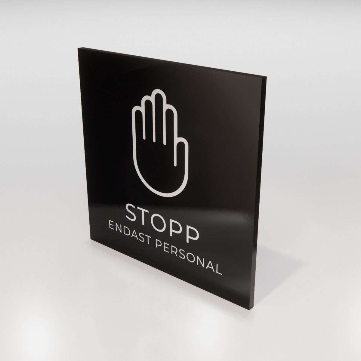 Hänvisningsskylt - STOPP endast personal - Nosico