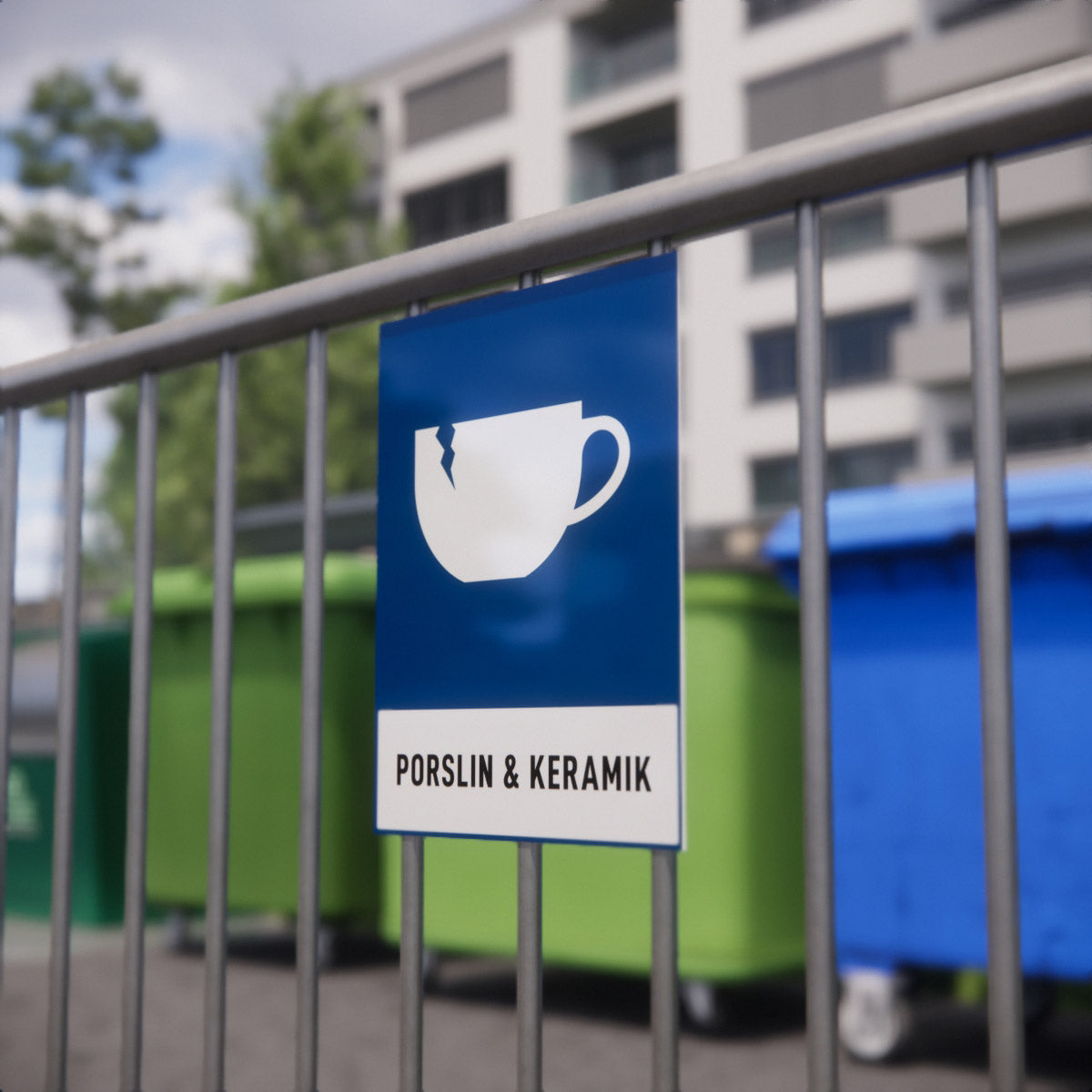 Återvinningsskylt - Porslin & Keramik - Nosico